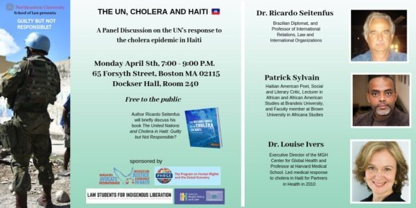 Read more about the article Join us for a panel discussion on cholera accountability at Northeastern University School of Law!