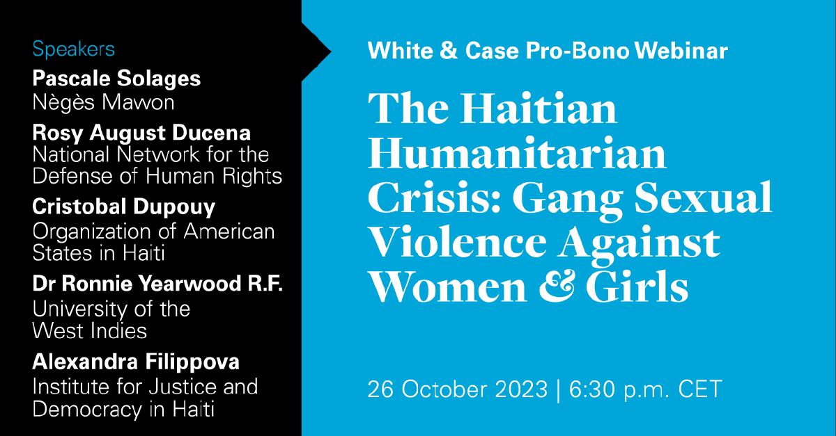 Read more about the article IJDH Participates in Webinar on Sexual Violence Against Women & Girls in Haiti